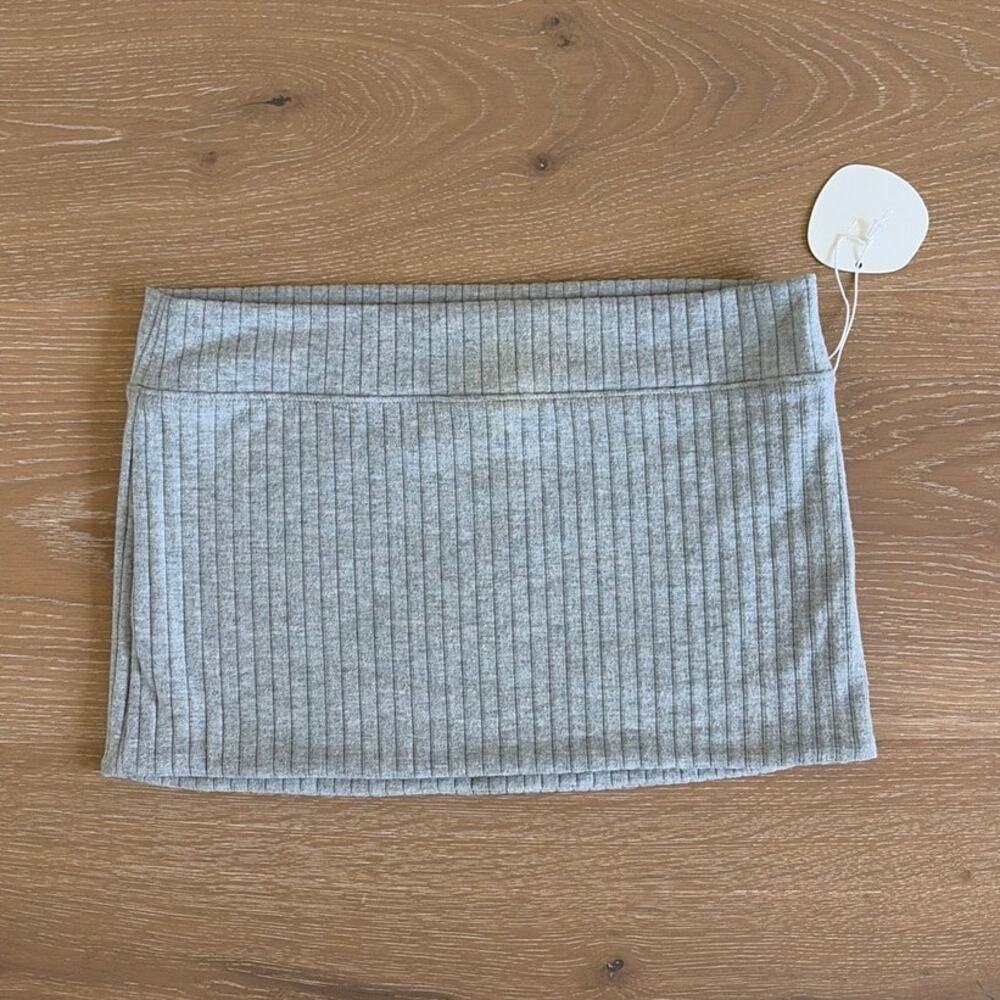 Geel Knit Ribbed Mini Skirt Dalia Size XS Gray